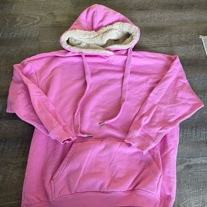 Aerie Faux Fur Lined Hooded Sweatshirt